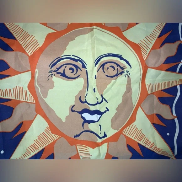 GROOVY, SUN, MOON & PLANETS. BOHO GARDEN FLAG. - Picture 3 of 8